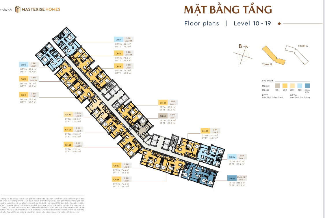 mặt bằng tầng dự án